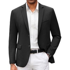 image:imageCOOFANDY Mens Casual Blazer Slim Fit Suit Jacket Lightweight Knit Sport Coat Two Button Blazer JacketBlack