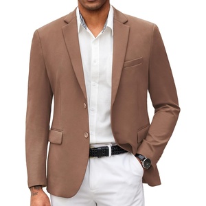 image:imageCOOFANDY Mens Casual Blazer Slim Fit Suit Jacket Lightweight Knit Sport Coat Two Button Blazer JacketBrown