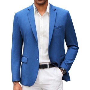 image:imageCOOFANDY Mens Casual Blazer Slim Fit Suit Jacket Lightweight Knit Sport Coat Two Button Blazer JacketRoyal Blue