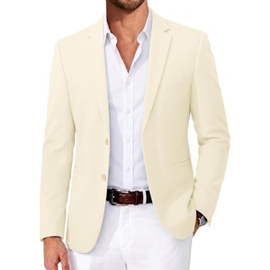 image:imageCOOFANDY Mens Casual Blazer Slim Fit Suit Jackets Two Button Lightweight Knit Sport CoatBeige