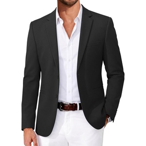 image:imageCOOFANDY Mens Casual Blazer Slim Fit Suit Jackets Two Button Lightweight Knit Sport CoatBlack