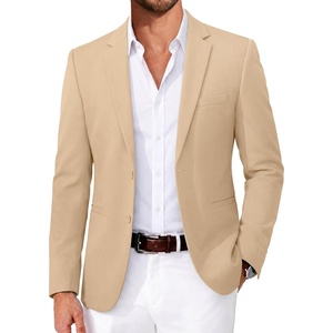 image:imageCOOFANDY Mens Casual Blazer Slim Fit Suit Jackets Two Button Lightweight Knit Sport CoatKhaki