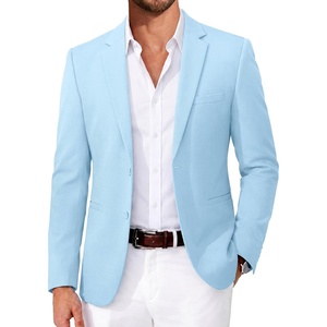 image:imageCOOFANDY Mens Casual Blazer Slim Fit Suit Jackets Two Button Lightweight Knit Sport CoatLight Blue