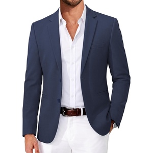 image:imageCOOFANDY Mens Casual Blazer Slim Fit Suit Jackets Two Button Lightweight Knit Sport CoatNavy Blue