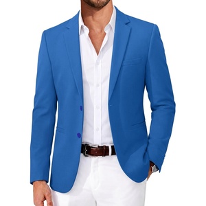 image:imageCOOFANDY Mens Casual Blazer Slim Fit Suit Jackets Two Button Lightweight Knit Sport CoatRoyal Blue