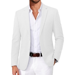 image:imageCOOFANDY Mens Casual Blazer Slim Fit Suit Jackets Two Button Lightweight Knit Sport CoatWhite