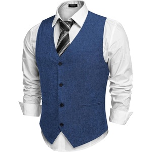 image:imageCOOFANDY Mens Casual Business Vests Lightweight Waistcoat Slim Fit Suit VestRoyal Blue