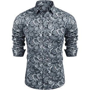 image:imageCOOFANDY Mens Casual Button Down Shirts Stretch Short Sleeve Business Dress Shirt with PocketPattern 2