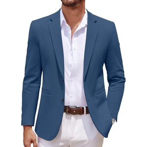 image:imageCOOFANDY Mens Casual Knit Blazer Two Button Lightweight Sport Coats Suit JacketRoyal Blue