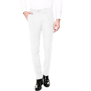 image:imageCOOFANDY Mens Classic Fit Flat Front Dress Pants No Iron Premium Casual Pants Expandable Waist Suit PantsWhite