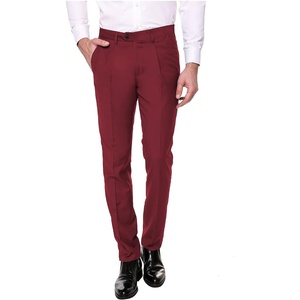 image:imageCOOFANDY Mens Classic Fit Flat Front Dress Pants No Iron Premium Casual Pants Expandable Waist Suit PantsWine Red