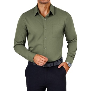 image:imageCOOFANDY Mens Dress Shirts Wrinkle Free Long Sleeve Button Down Shirts Formal Business ShirtArmy Green