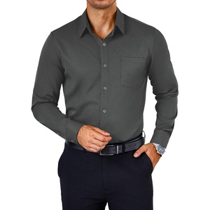 image:imageCOOFANDY Mens Dress Shirts Wrinkle Free Long Sleeve Button Down Shirts Formal Business ShirtDark Grey