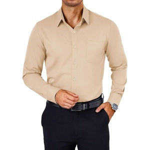 image:imageCOOFANDY Mens Dress Shirts Wrinkle Free Long Sleeve Button Down Shirts Formal Business ShirtLight Khaki