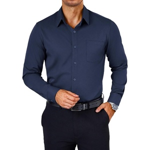 image:imageCOOFANDY Mens Dress Shirts Wrinkle Free Long Sleeve Button Down Shirts Formal Business ShirtNavy Blue