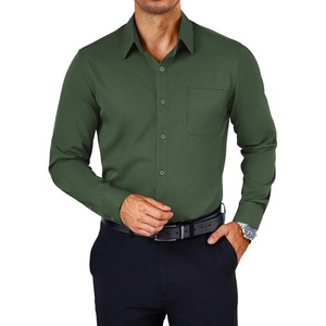 image:imageCOOFANDY Mens Dress Shirts Wrinkle Free Long Sleeve Button Down Shirts Formal Business ShirtOlive Green