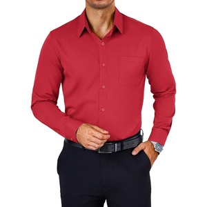 image:imageCOOFANDY Mens Dress Shirts Wrinkle Free Long Sleeve Button Down Shirts Formal Business ShirtRed
