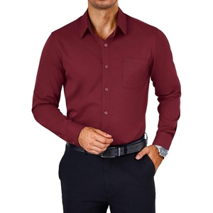 image:imageCOOFANDY Mens Dress Shirts Wrinkle Free Long Sleeve Button Down Shirts Formal Business ShirtWine Red