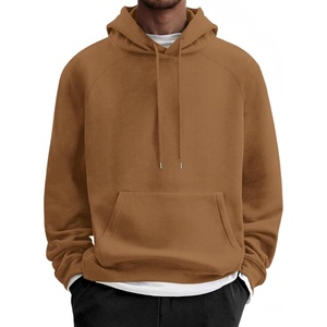 image:imageCOOFANDY Mens Fleece Hoodie Long Sleeve Hooded Sweatshirt Casual Basic Essential Drawstring Pullover Hoodie With PocketLight Brown