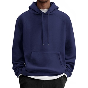 image:imageCOOFANDY Mens Fleece Hoodie Long Sleeve Hooded Sweatshirt Casual Basic Essential Drawstring Pullover Hoodie With PocketNavy Blue