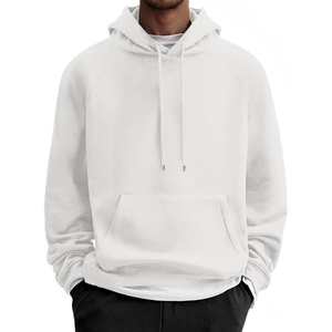 image:imageCOOFANDY Mens Fleece Hoodie Long Sleeve Hooded Sweatshirt Casual Basic Essential Drawstring Pullover Hoodie With PocketWhite