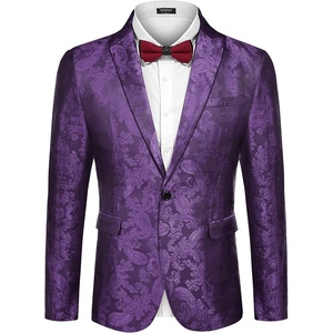 image:imageCOOFANDY Mens Floral Tuxedo Jacket Paisley Notch Lapel Stylish Suit Blazer Jacket for Wedding Dinner Prom Party