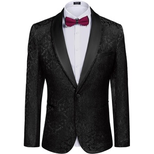 image:imageCOOFANDY Mens Floral Tuxedo Suit Jacket Slim Fit Dinner Jacket Party Prom Wedding Blazer JacketsBlack