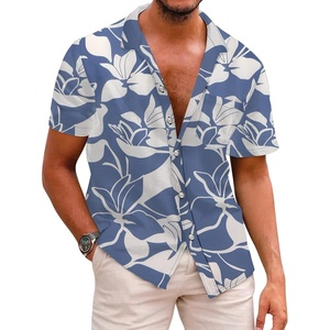 image:imageCOOFANDY Mens Hawaiian Shirts Short Sleeve Casual Button Down Tropical Beach ShirtPurple  White Floral