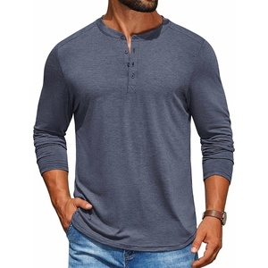 image:imageCOOFANDY Mens Henley Shirts Long Sleeve TShirt Lightweight Fashion Casual Pullover Tee ShirtNavy Blue