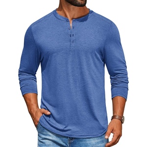 image:imageCOOFANDY Mens Henley Shirts Long Sleeve TShirt Lightweight Fashion Casual Pullover Tee ShirtRoyal Blue