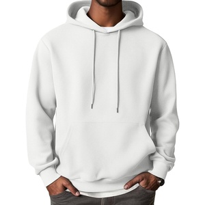 image:imageCOOFANDY Mens Hooded Sweatshirts Long Sleeve Casual Waffle Knit Pullover Hoodies with Kanga PocketWhite