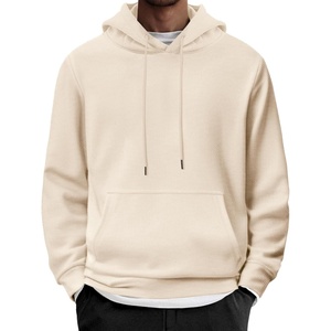 image:imageCOOFANDY Mens Hoodie Long Sleeve Casual Pullover Hooded Sweatshirt Fashion Drawstring Hoodies with PocketBeige