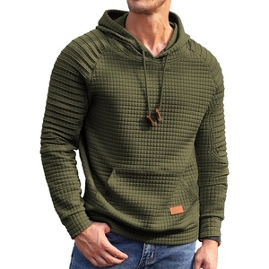 image:imageCOOFANDY Mens Hoodies Pullover Casaul Long Sleeve Drawstring Waffle Knit Hooded Sweatshirt with Kanga PocketArmy Green