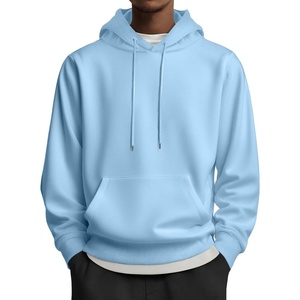 image:imageCOOFANDY Mens Hoodies Pullover Long Sleeve Casual Fashion Sweatshirts Drawstring Gym Hooded Shirt with Kanga PocketLight Blue