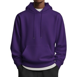 image:imageCOOFANDY Mens Hoodies Pullover Long Sleeve Casual Fashion Sweatshirts Drawstring Gym Hooded Shirt with Kanga PocketPurple
