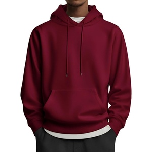 image:imageCOOFANDY Mens Hoodies Pullover Long Sleeve Casual Fashion Sweatshirts Drawstring Gym Hooded Shirt with Kanga PocketWine Red