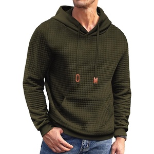 image:imageCOOFANDY Mens Hoodies Sweatshirts Long Sleeve Fashion Waffle Knit Pullover Hoodie with PocketArmy Green
