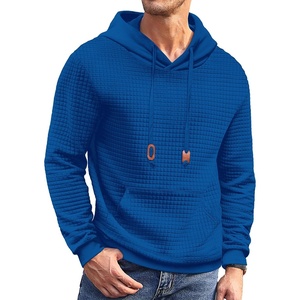 image:imageCOOFANDY Mens Hoodies Sweatshirts Long Sleeve Fashion Waffle Knit Pullover Hoodie with PocketBlue