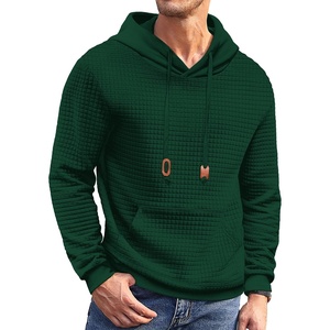 image:imageCOOFANDY Mens Hoodies Sweatshirts Long Sleeve Fashion Waffle Knit Pullover Hoodie with PocketGreen