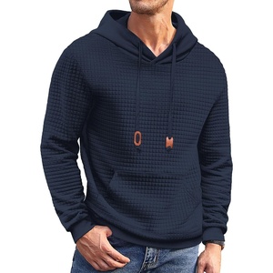 image:imageCOOFANDY Mens Hoodies Sweatshirts Long Sleeve Fashion Waffle Knit Pullover Hoodie with PocketNavy Blue