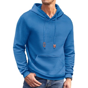 image:imageCOOFANDY Mens Hoodies Sweatshirts Long Sleeve Fashion Waffle Knit Pullover Hoodie with PocketOcean Blue