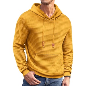 image:imageCOOFANDY Mens Hoodies Sweatshirts Long Sleeve Fashion Waffle Knit Pullover Hoodie with PocketYellow