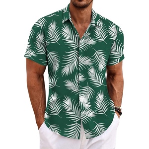 image:imageCOOFANDY Mens Linen Shirts Short Sleeve Casual Shirts Button Down Shirt for Men Beach Summer Wedding ShirtLeafgreen