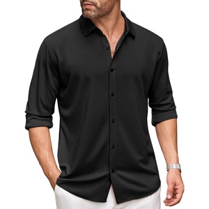 image:imageCOOFANDY Mens Long Sleeve Dress Shirt Casual Button Down Shirts Wrinkle Free Untucked ShirtBlack