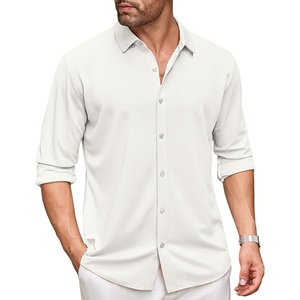 image:imageCOOFANDY Mens Long Sleeve Dress Shirt Casual Button Down Shirts Wrinkle Free Untucked ShirtWhite