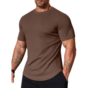 image:imageCOOFANDY Mens Muscle T Shirts Short Sleeve Slim Fit Tshirts Gym Workout Athletic Crewneck ShirtBrown