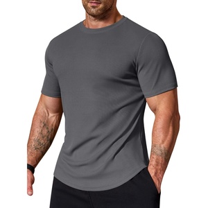 image:imageCOOFANDY Mens Muscle T Shirts Short Sleeve Slim Fit Tshirts Gym Workout Athletic Crewneck ShirtDark Grey