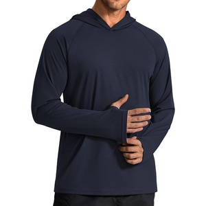 image:imageCOOFANDY Mens SPF 50 Sun Shirts Long Sleeve Rash Guard Thin Summer Hoodie Sun Protection Fishing Shirt with ThumbholeBlue Violet