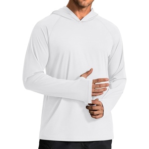 image:imageCOOFANDY Mens SPF 50 Sun Shirts Long Sleeve Rash Guard Thin Summer Hoodie Sun Protection Fishing Shirt with ThumbholeWhite