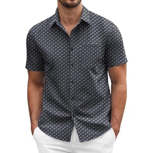 image:imageCOOFANDY Mens Short Sleeve Casual Button Down Shirt Business Untucked Dress Shirts with PocketBlack Greysquare